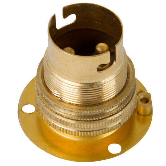 Bayonet Cap BC B22 Batten 3 Hole Shaded L/Holder Brass (Sold in 1's)