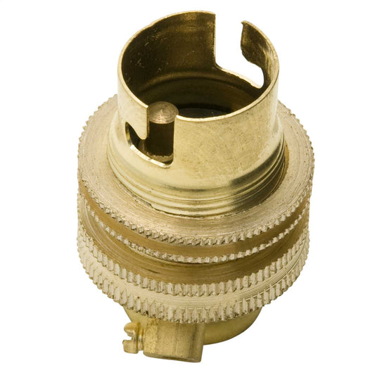 Small Bayonet Cap SBC B15 1/2" Entry L/Holder Brass (Sold in 1's)