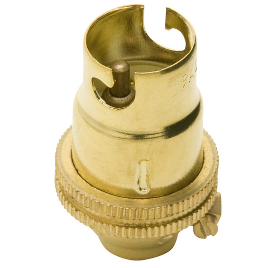 Small Bayonet Cap SBC B15 3/8" Entry L/Holder Brass (Sold in 1's)