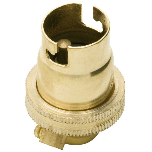 Small Bayonet Cap SBC B15 10mm Entry L/Holder Brass (Sold in 1's)