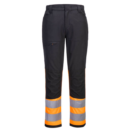 WX2 Eco Hi-Vis Class 1 Service Trousers, 28, R, Orange/Black