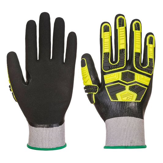 Waterproof HR Cut Impact Glove, L, R, Grey/Black