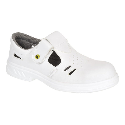 Steelite ESD Ebro Safety Sandal S1 Class 3, 35, R, White