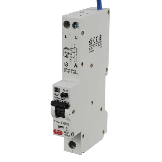 Mem Classic 32A 1P+N 1 Module B Curve 10kA 30mA Type A Afdd Combined MCB / Rcbo