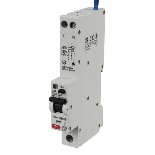Mem Classic 32A 1P+N 1 Module C Curve 10kA 30mA Type A Afdd Combined MCB / Rcbo