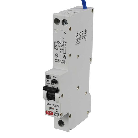 Mem Classic 40A 1P+N 1 Module C Curve 10kA 30mA Type A Afdd Combined MCB / Rcbo