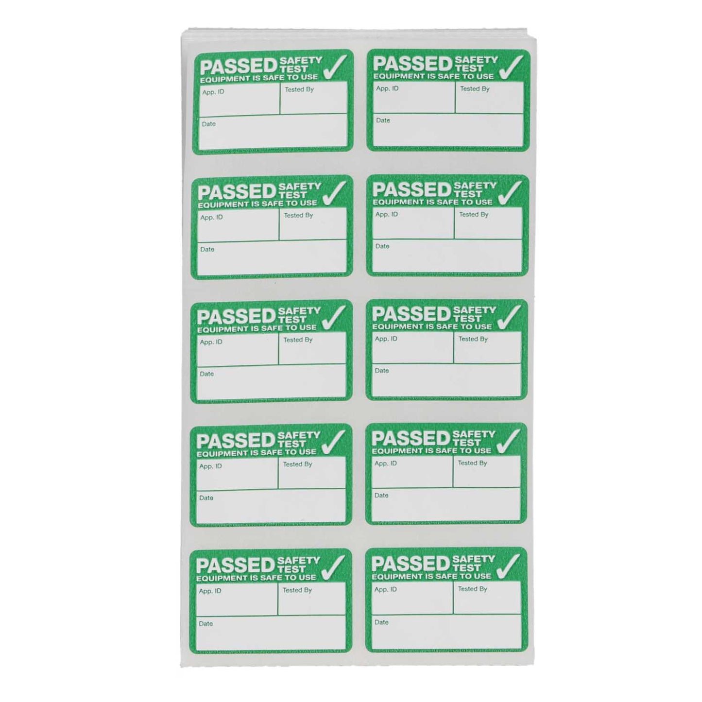 Kewtech Pass Labels for PAT Testing