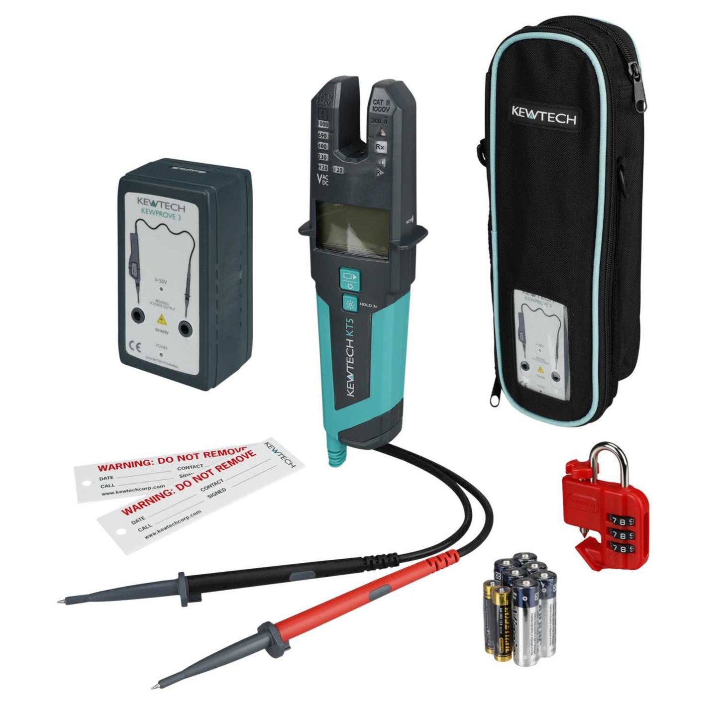 Kewtech Safe Isolation Kit Complete with Open Jaw Current / Voltage Tester