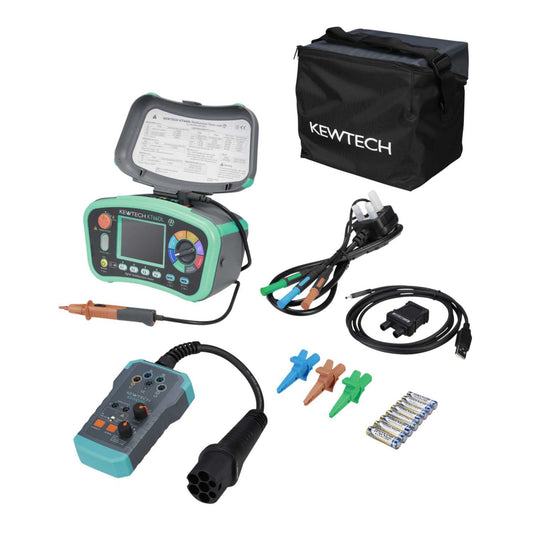 Kewtech KT66DL Multifunction Installation Tester with Kewevse EV Charging Test Adapter