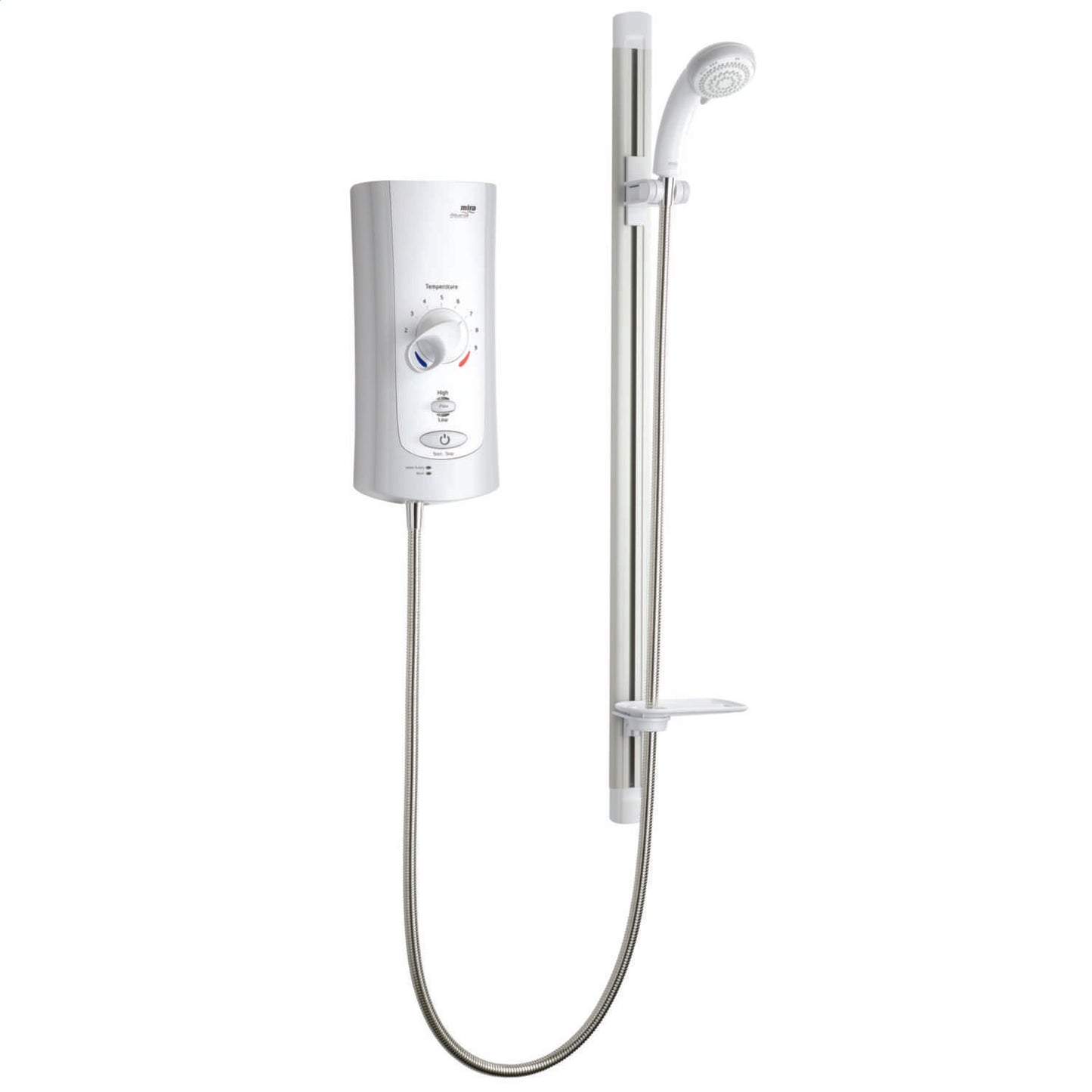 Mira 9kW Advance Flex Low Pressure Electric Shower White and Chrome