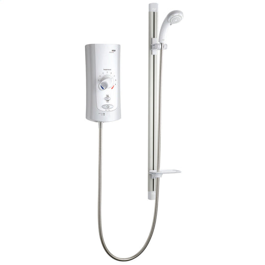 Mira 9kW Advance Flex Low Pressure Electric Shower White and Chrome