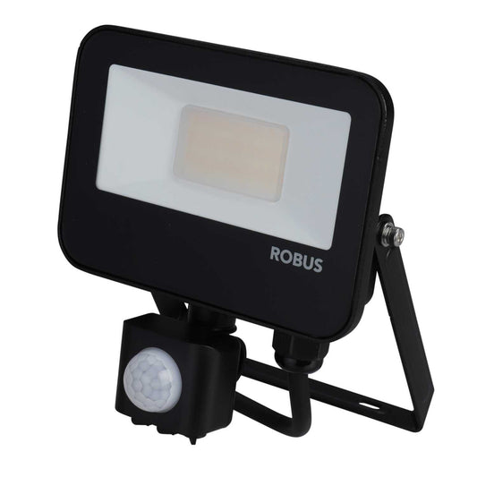 Robus Selest 20W LED Tri-Colour Floodlight with PIR Black