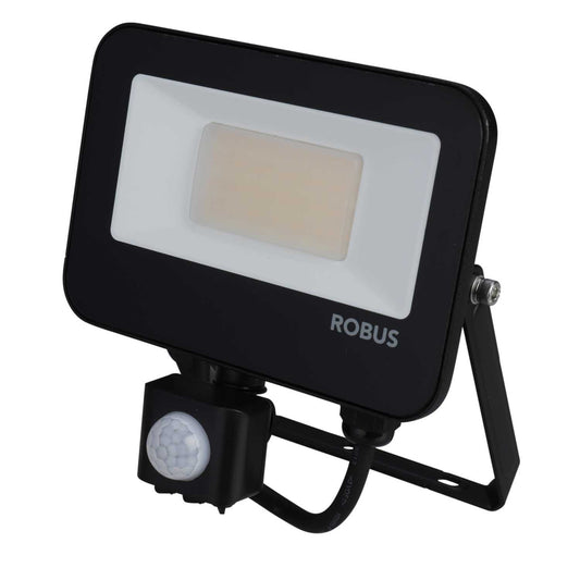 Robus Selest 30W LED Tri-Colour Floodlight with PIR Black