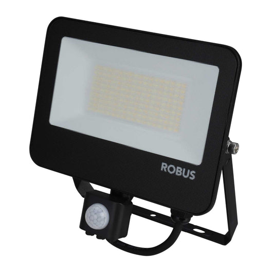 Robus Selest 50W LED Tri-Colour Floodlight with PIR Black