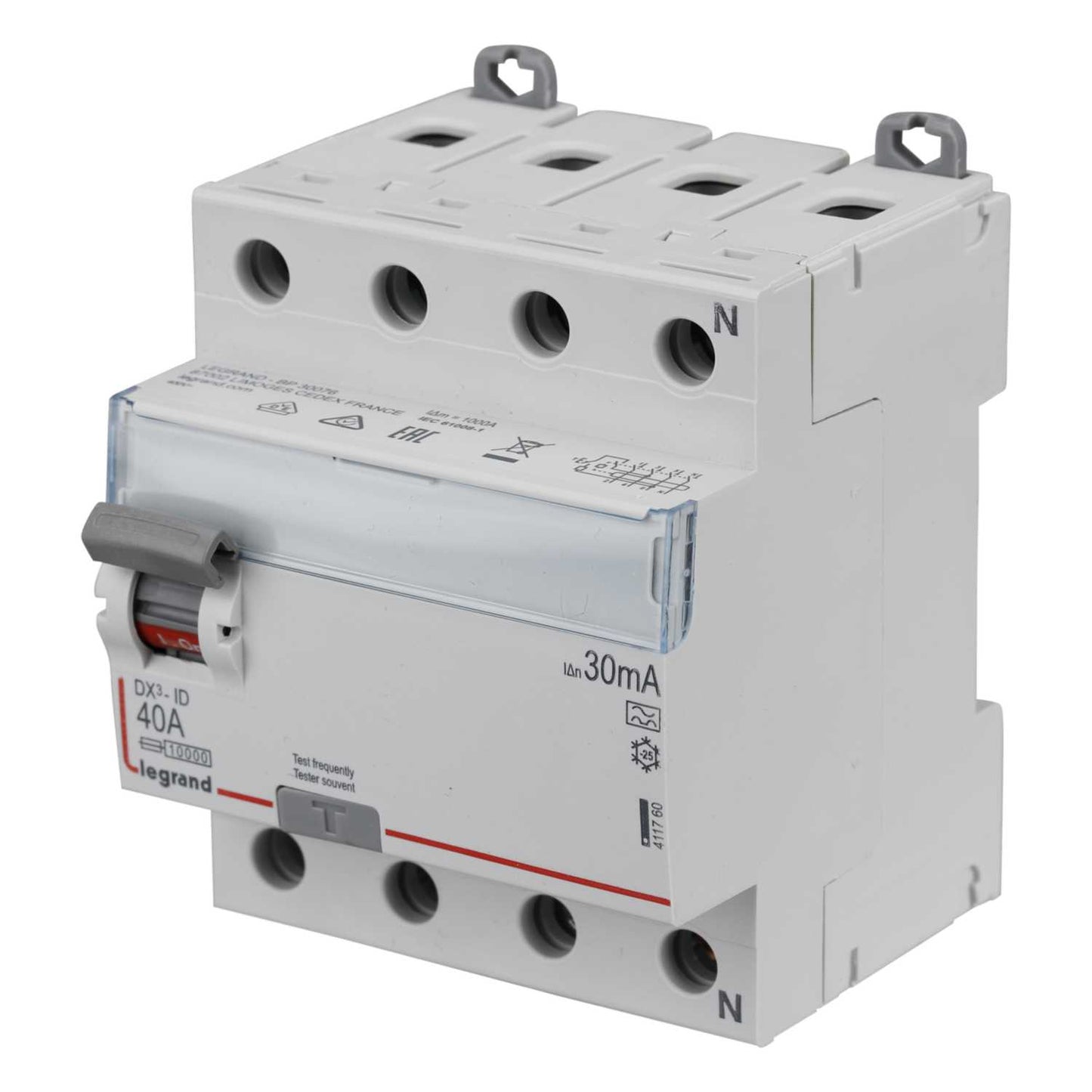 Legrand 40A 4 Pole 30mA Type A RCD
