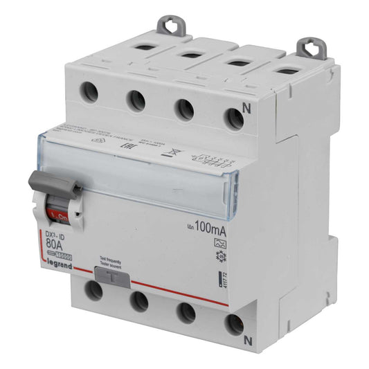 Legrand 80A 4 Pole 100mA Type A RCD