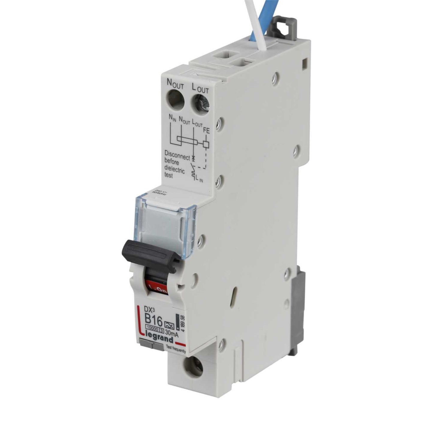 Legrand 16A 1P+N 1 Module B Curve 10kA 30mA Type A Rcbo