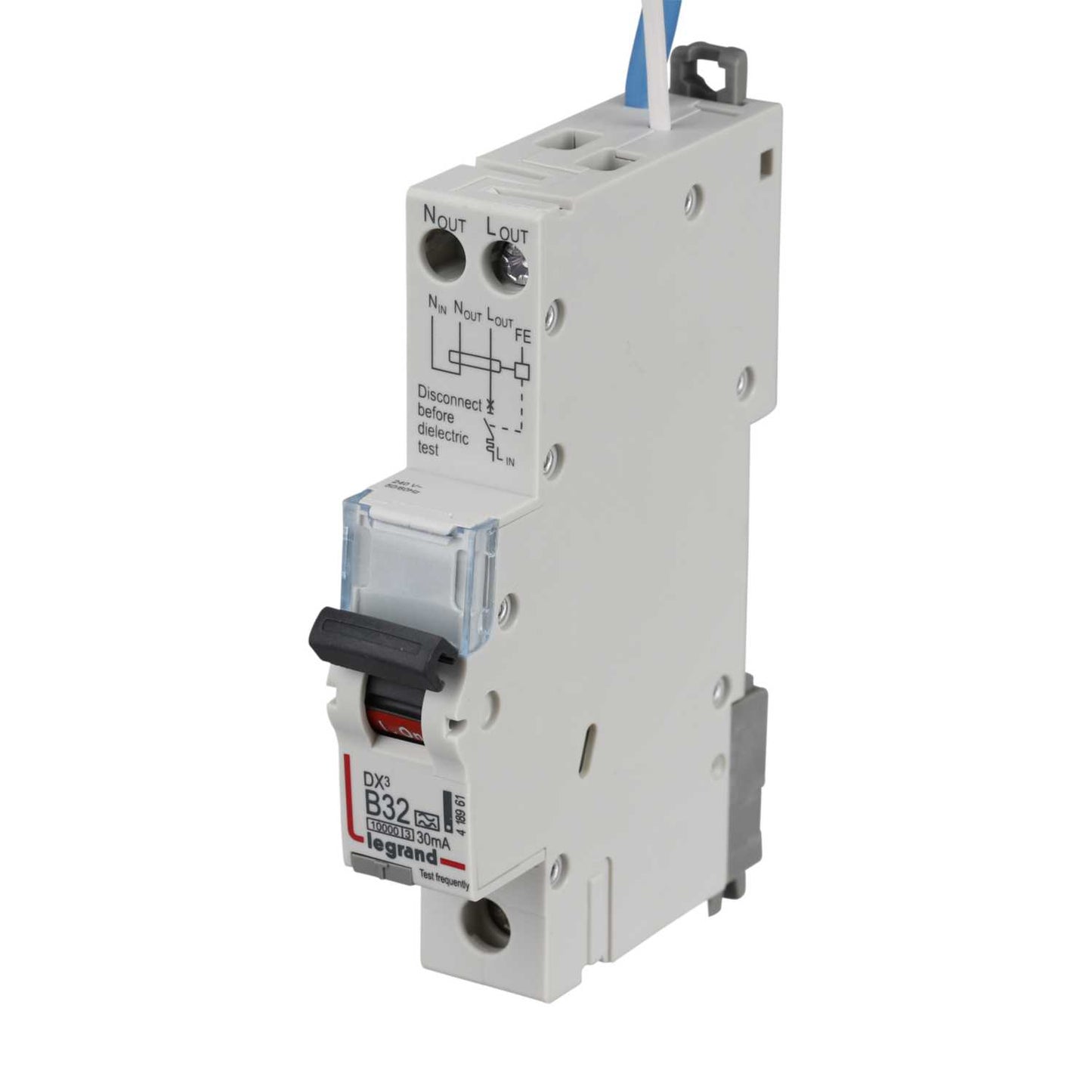 Legrand 32A 1P+N 1 Module B Curve 10kA 30mA Type A Rcbo