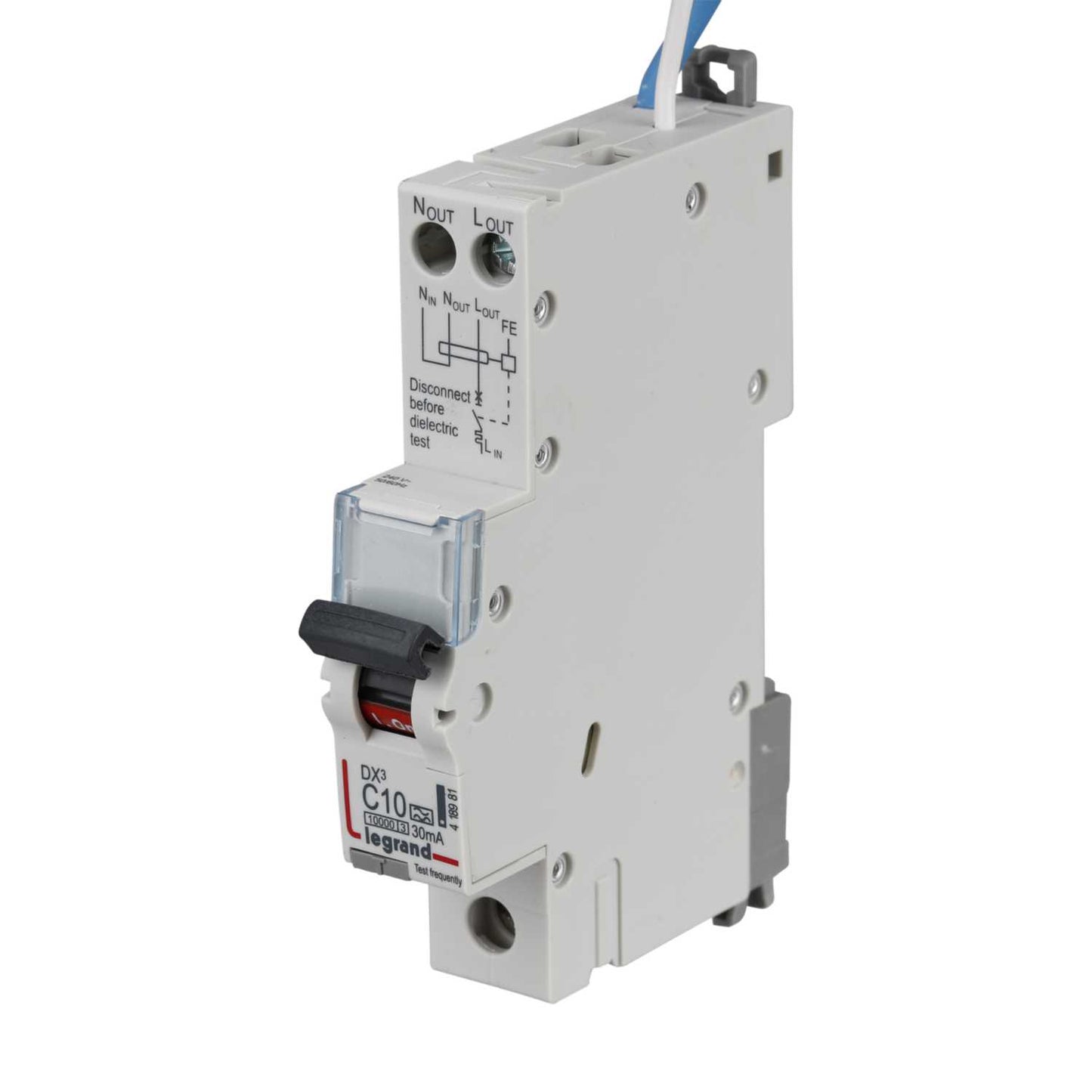 Legrand 10A 1P+N 1 Module C Curve 10kA 30mA Type A Rcbo