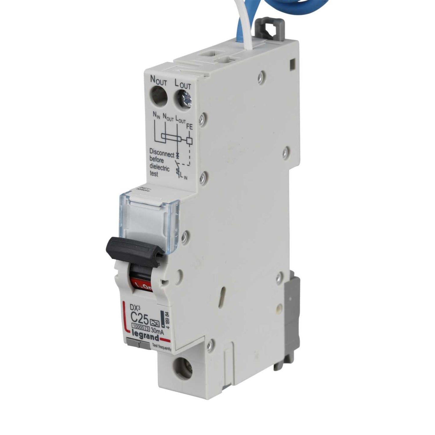 Legrand 25A 1P+N 1 Module C Curve 10kA 30mA Type A Rcbo