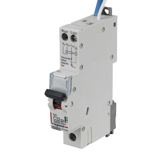 Legrand 32A 1P+N 1 Module C Curve 10kA 30mA Type A Rcbo
