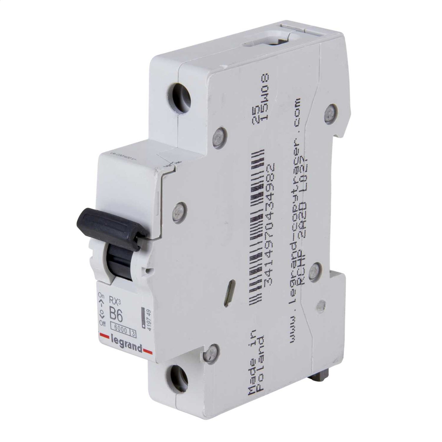 Legrand 6A Single Pole 6kA B Curve MCB