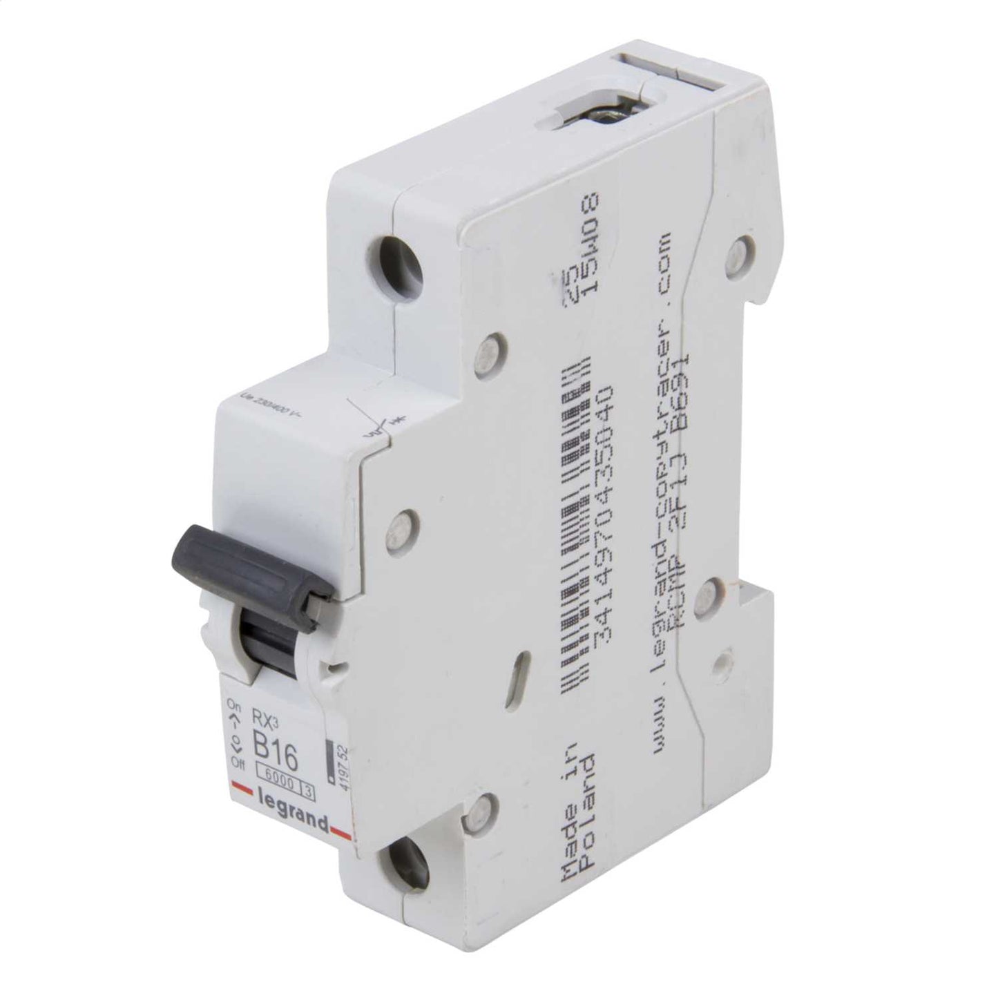 Legrand 16A Single Pole 6kA B Curve MCB