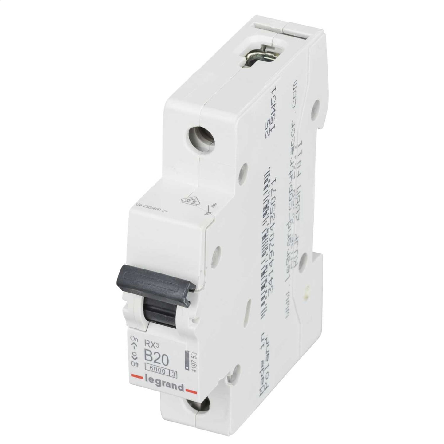 Legrand 20A Single Pole 6kA B Curve MCB