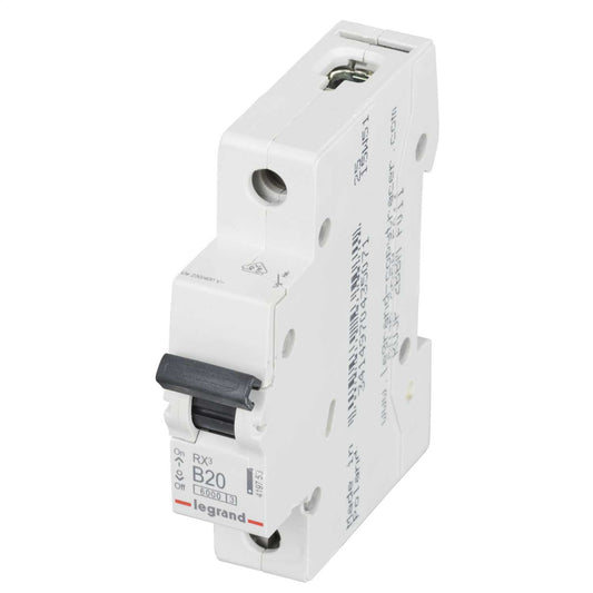 Legrand 20A Single Pole 6kA B Curve MCB