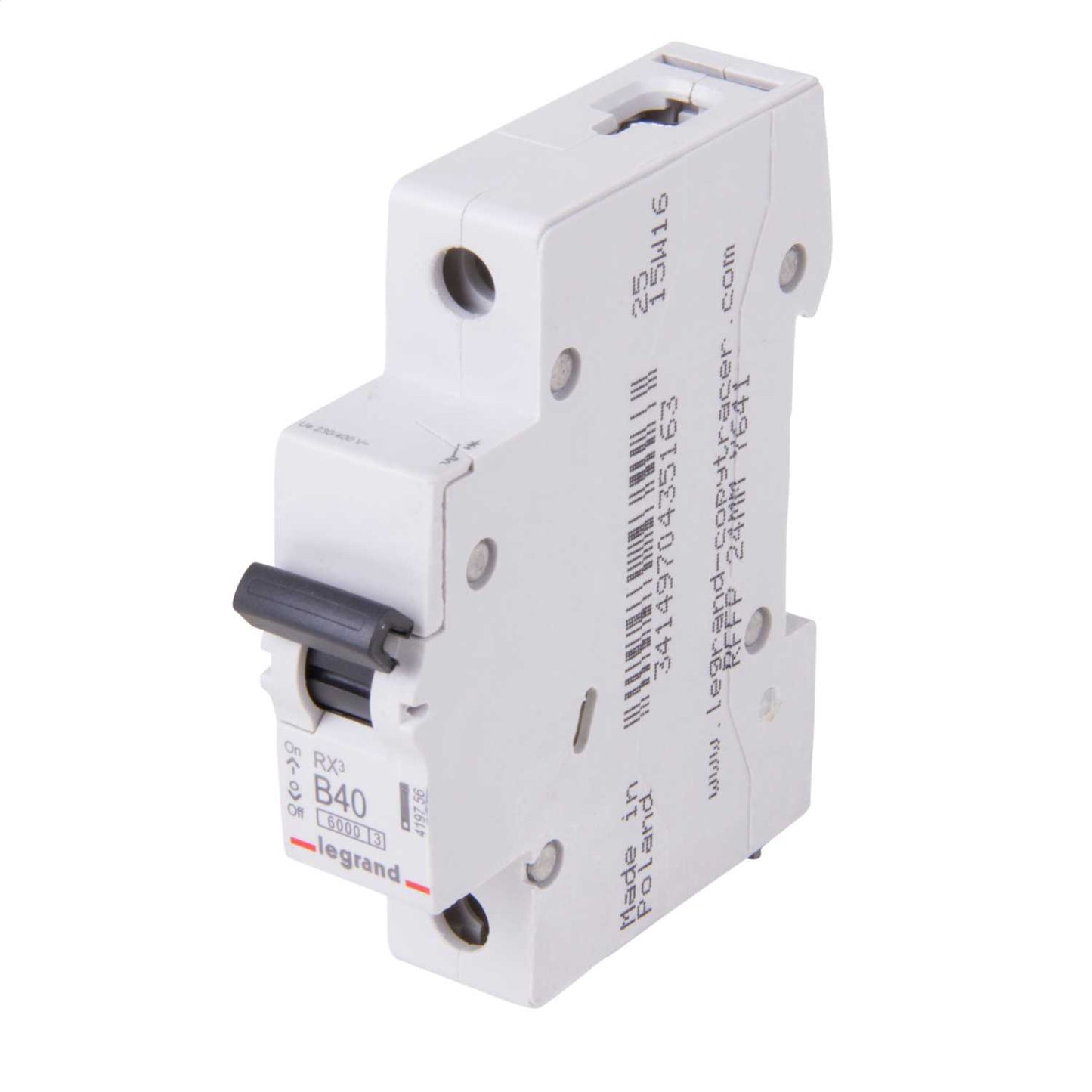 Legrand 40A Single Pole 6kA B Curve MCB