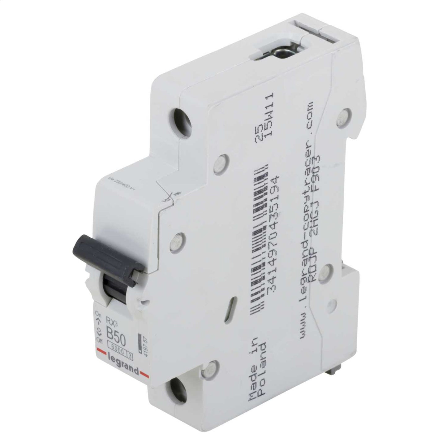 Legrand 50A Single Pole 6kA B Curve MCB