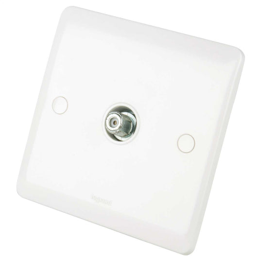 Legrand 1 Gang Single Screened F Type Satellite Socket White