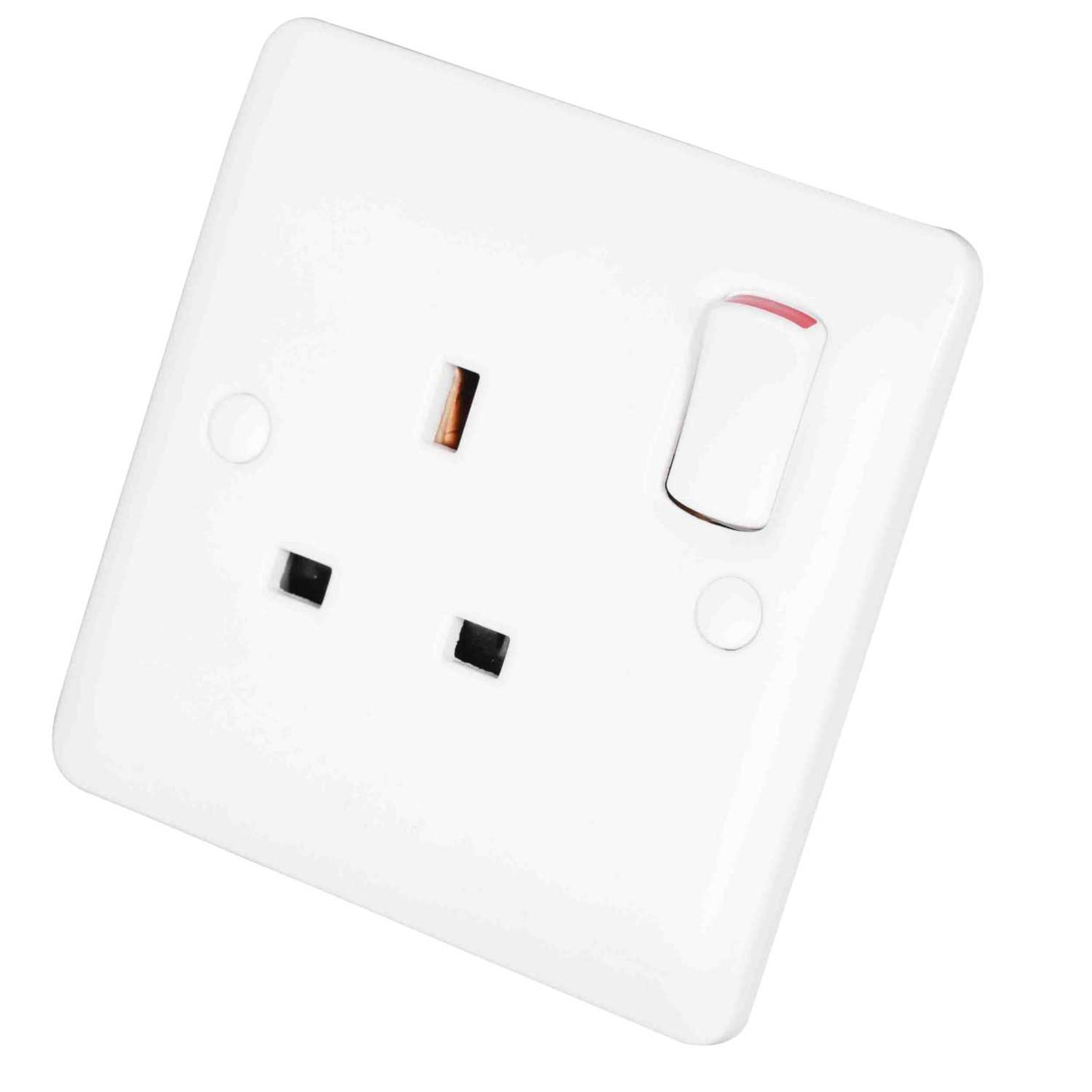 Legrand 13A DP 1 Gang Switched Socket with Neon White