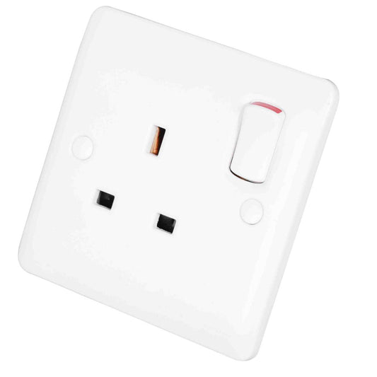 Legrand 13A DP 1 Gang Switched Socket with Neon White