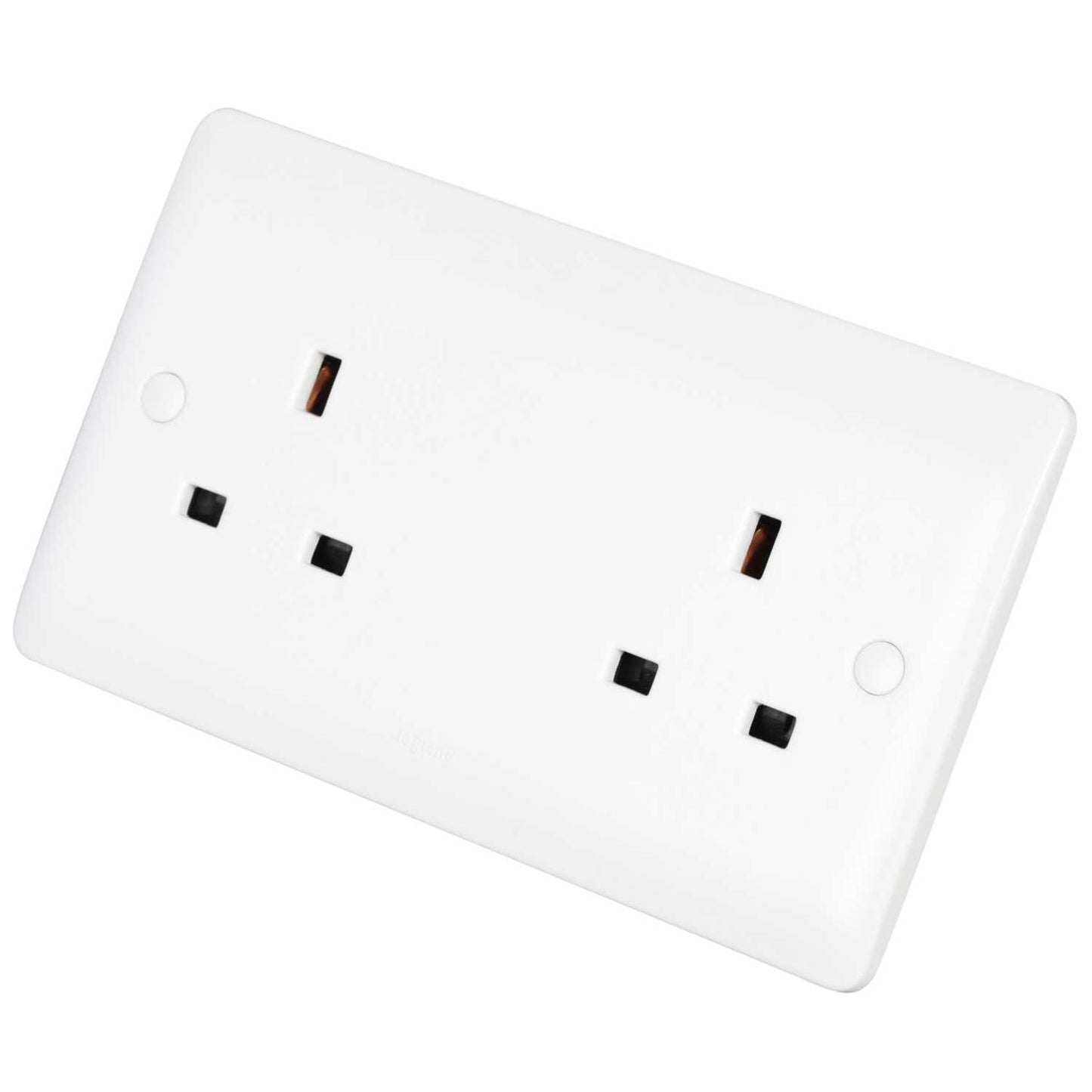 Legrand 13A 2 Gang Unswitched Socket White