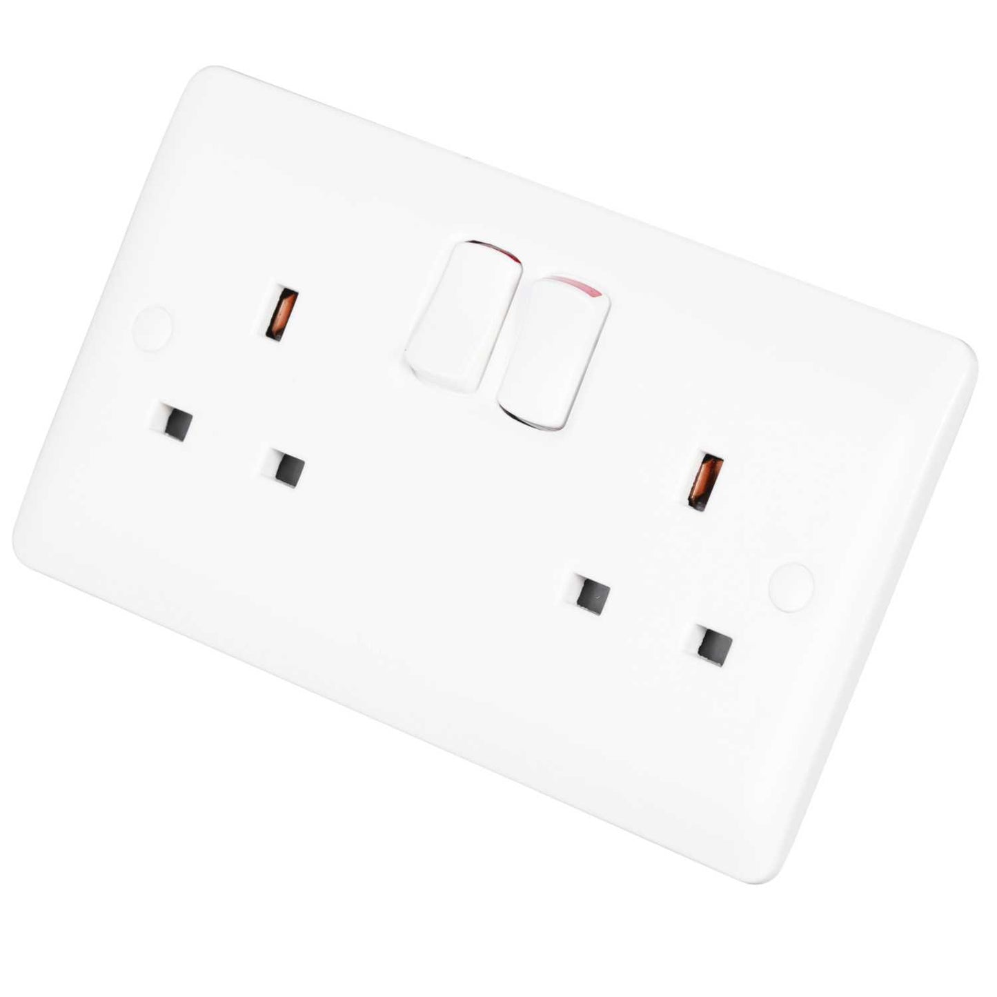 Legrand 13A SP 2 Gang Switched Socket White