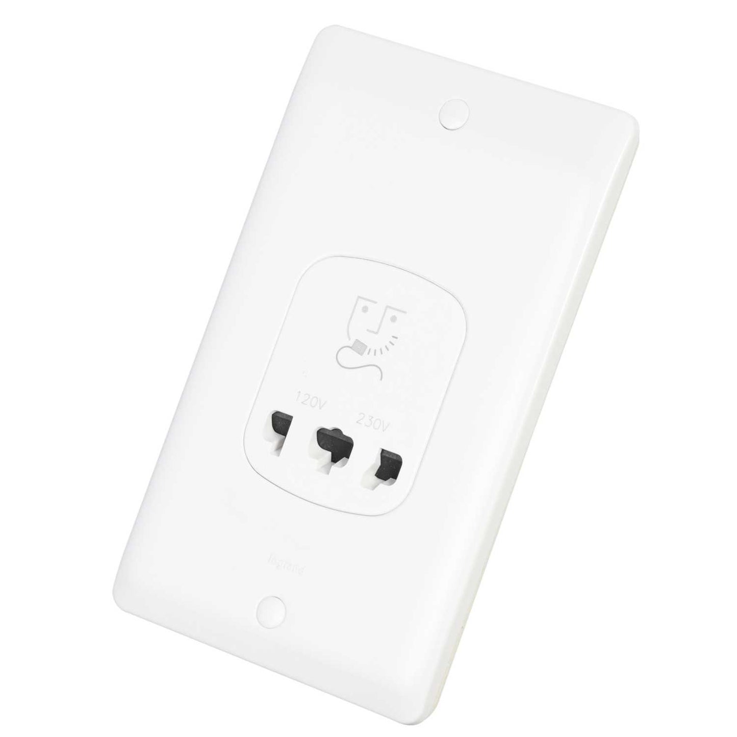 Legrand 115 / 230V Dual Voltage Shaver Socket White