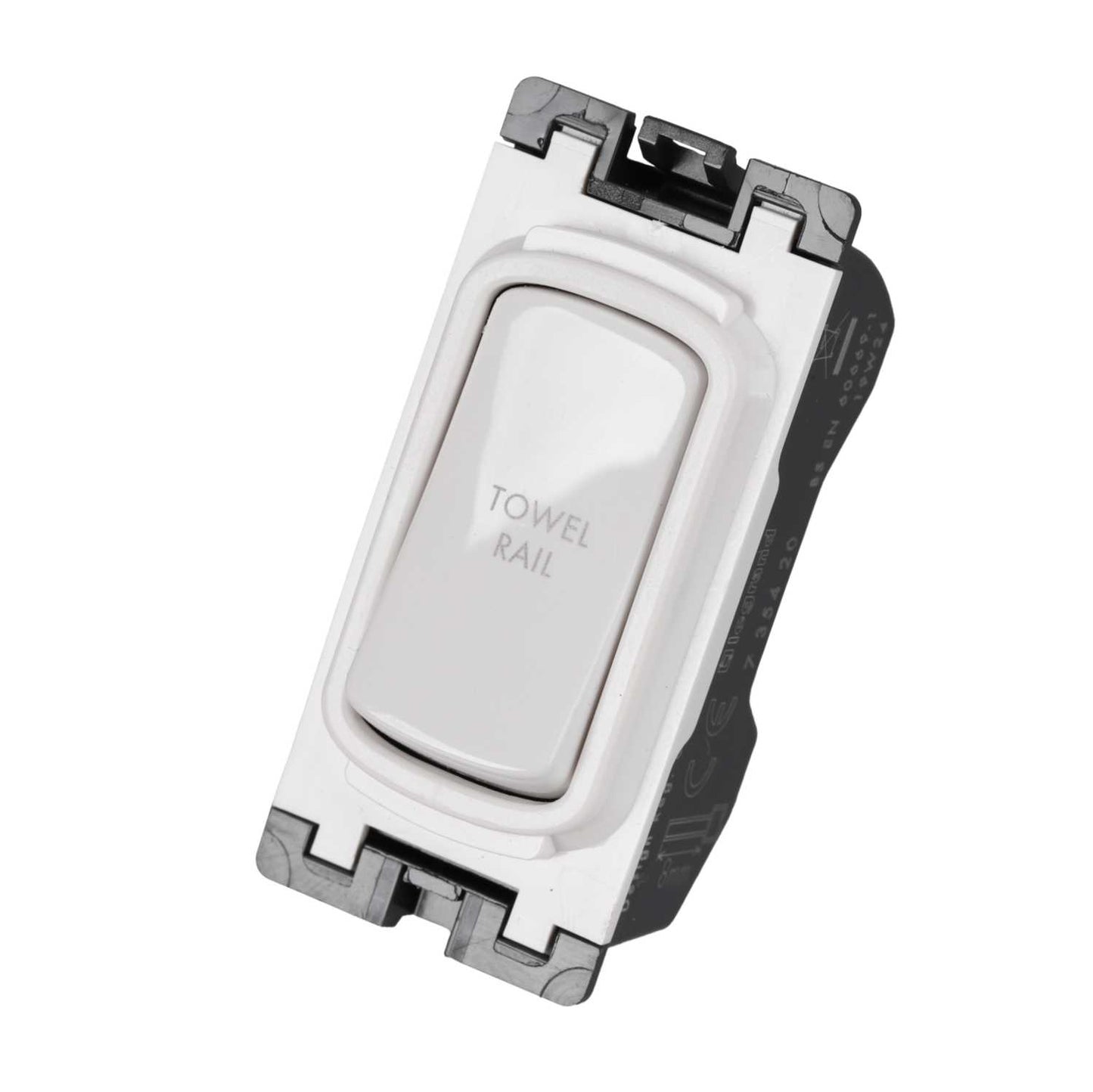 Legrand 20A Double Pole Grid Switch marked Towel Rail