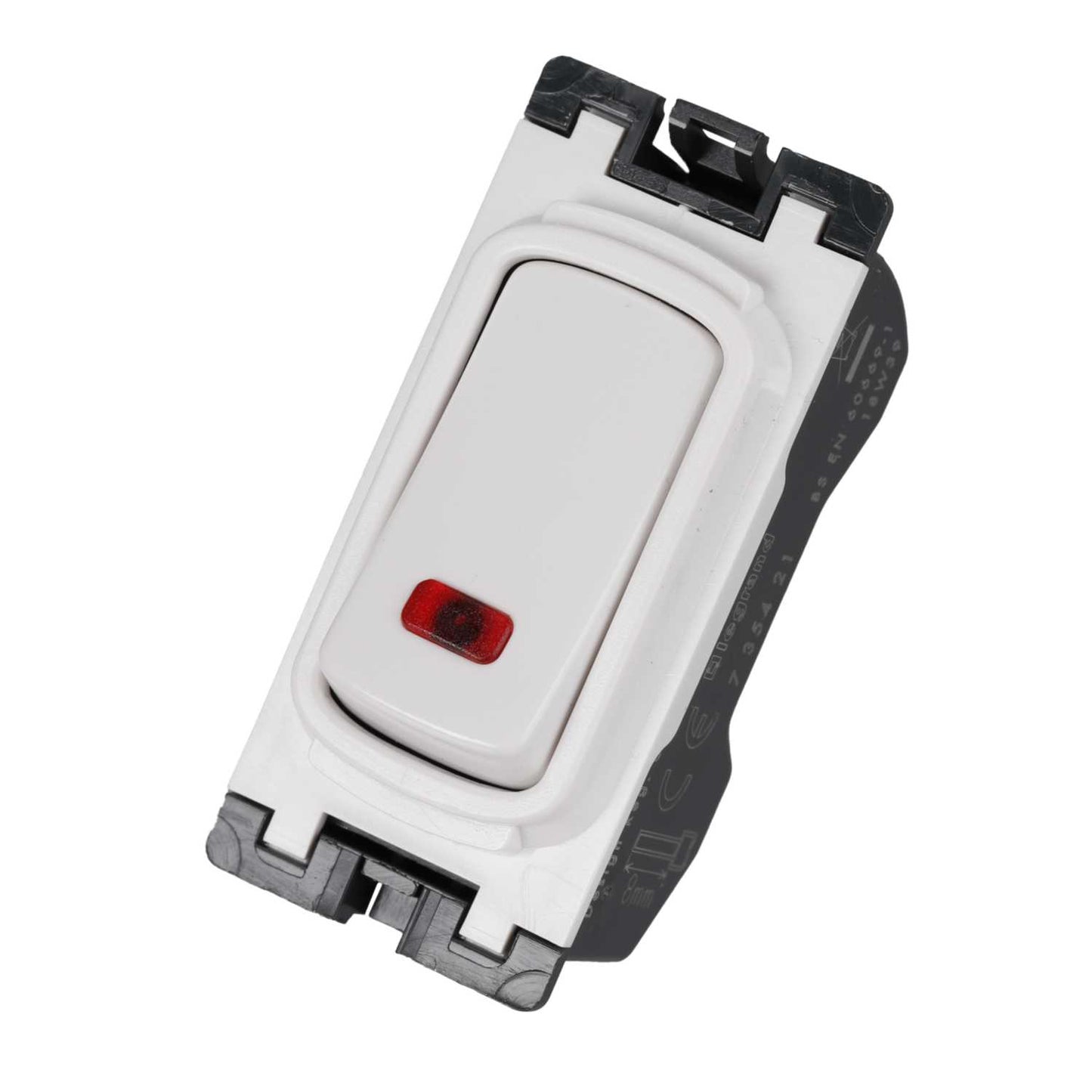 Legrand 20A Double Pole Grid Switch with Red LED