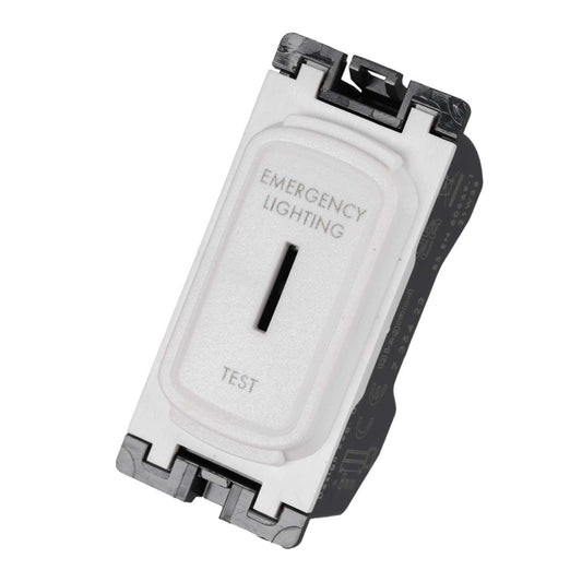 Legrand 20A Double Pole Key Grid Switch marked Emergency Light Test