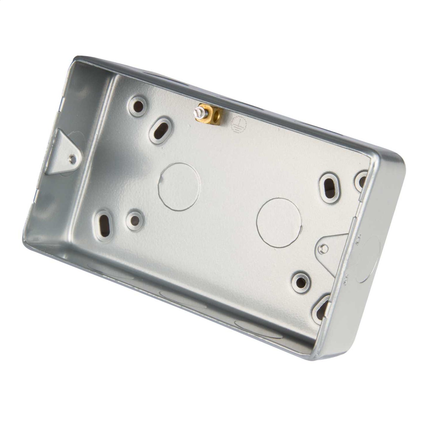 Legrand 2 Gang Surface Mounting Metal Back Box with Knockouts