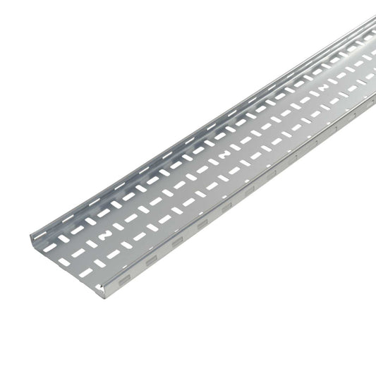 Legrand Swifts 150mm Zinc Magnesium Return Flange Medium Duty Cable Tray 25mm Deep (3m Length)