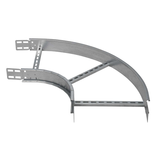 450mm Pre-Galv 90º Flat Bend for Medium Duty Cable Ladder (Sold in 1's)