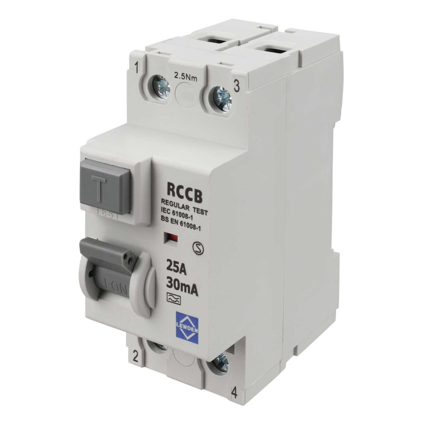 Lewden 25A 2 Pole 30mA Type A RCD
