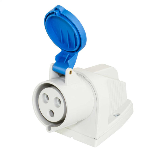 Lewden 32A 2P+E 230V Wall Mounted Socket IP44