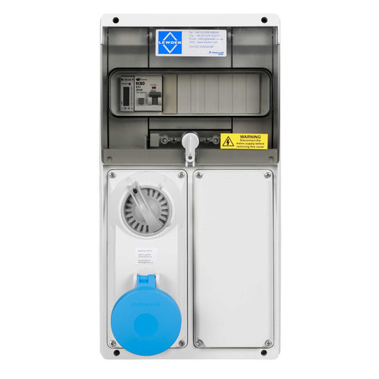 Lewden 32A 1 Way Metered Caravan Hook Up Point