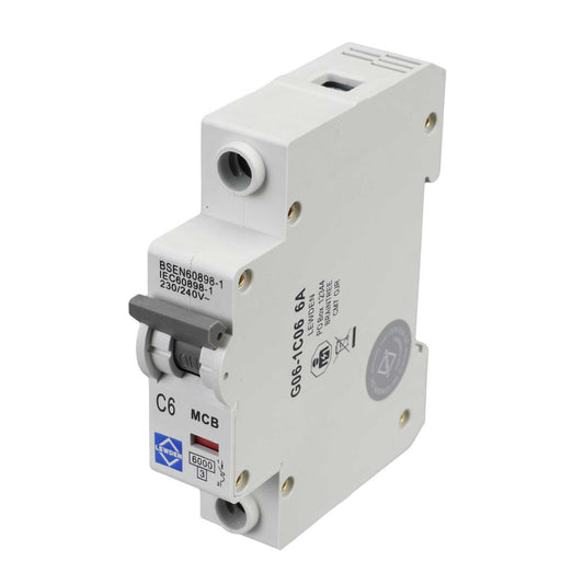 Lewden 6A Single Pole 6kA C Curve MCB