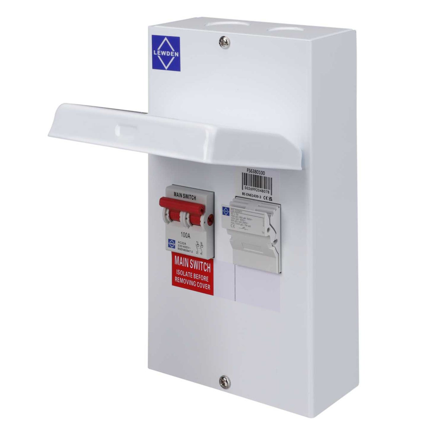 Lewden 100A SP+N Metal Switch Fuse
