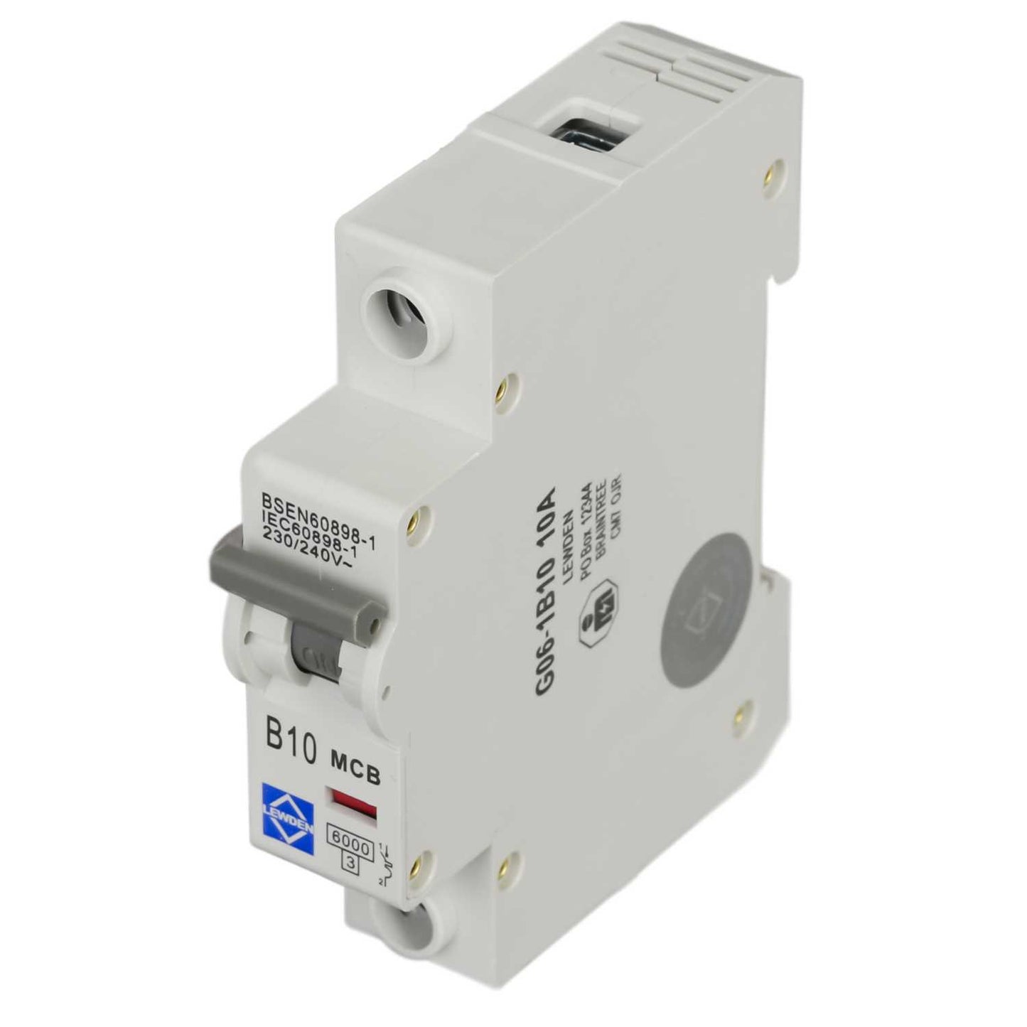 Lewden 10A Single Pole 6kA B Curve MCB