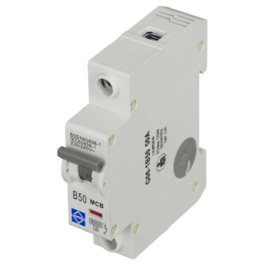 Lewden 50A Single Pole 6kA B Curve MCB